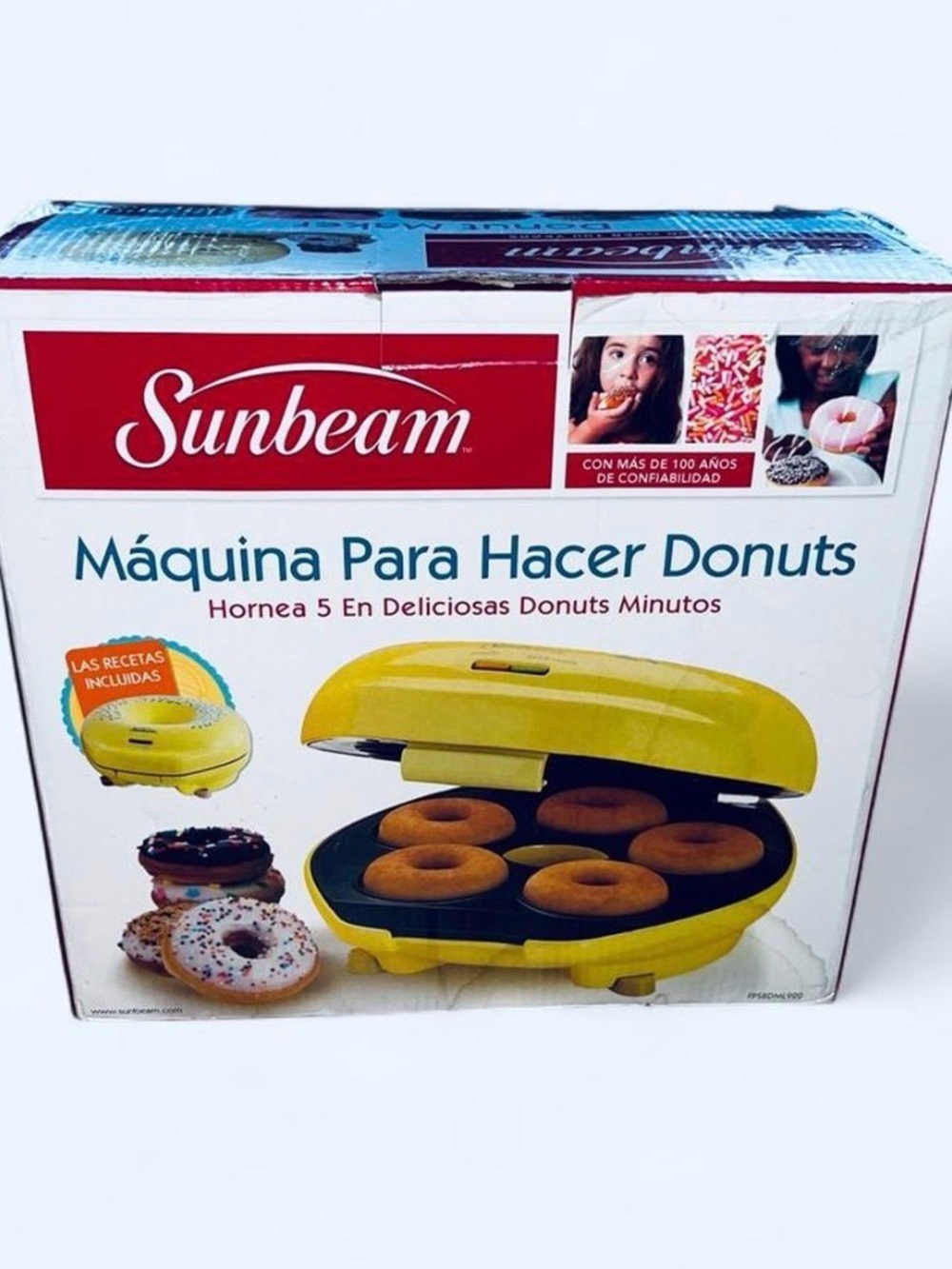 Sunbeam Yellow Donut Maker - Bright Nonstick Donut Machine